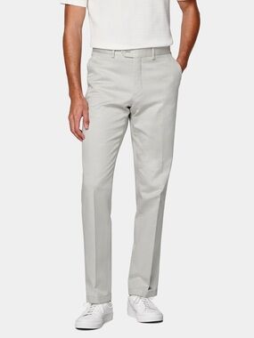 Suit Supply, Mens Light Grey Slim Leg Straight Chinos